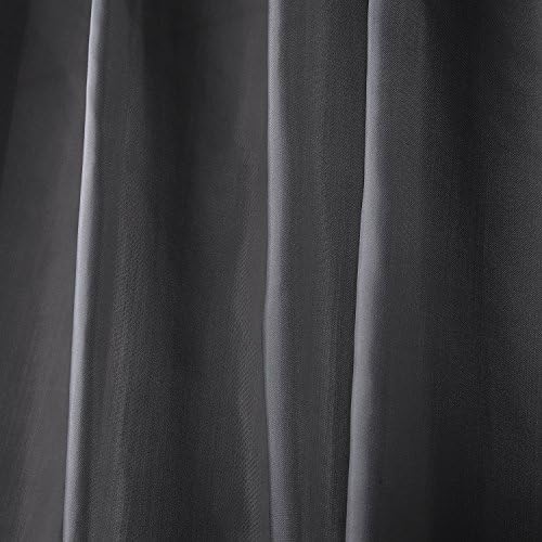 Luunaa Екстра Згусне Премиум Квалитет Туш Завеса Полиестер Ткаенини Перат (Темно Сива боја 72x80)