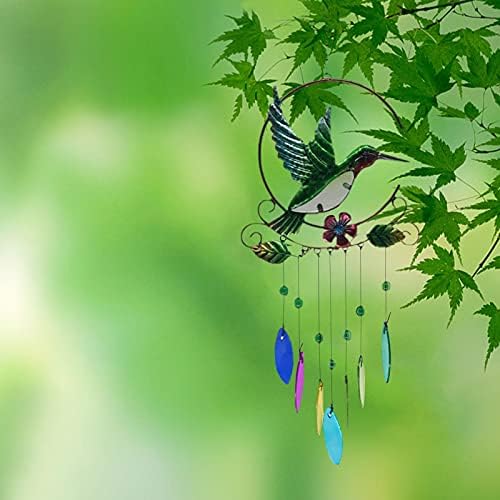 Hummingbird Правец на Chimes Отворен и Затворен Оркестарот | Мобилни Романтична Windchimes за Дома,Метални Преносни Градина Правец