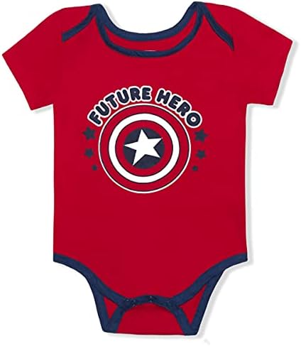 Одмаздници Капетан Америка 3 Pack Jogger и Onesies Сет за Момчиња, Bodysuit Пакет за Бебе