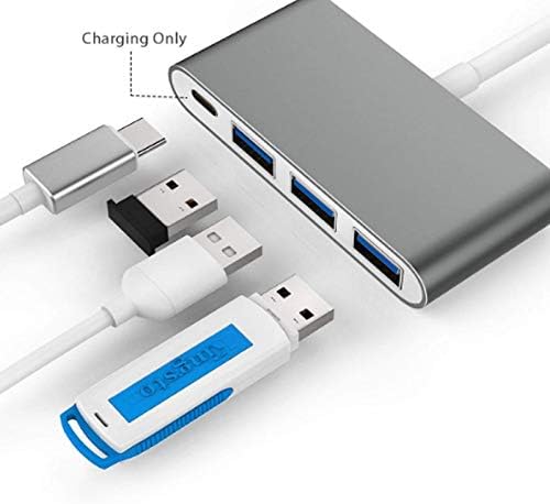 Anantek Компатибилен Тип-C до USB ХАБ Адаптер со полначот со USB-C Полнење USB3 USB2 за MacBook Pro ChromeBook Pixel Huawei Колега