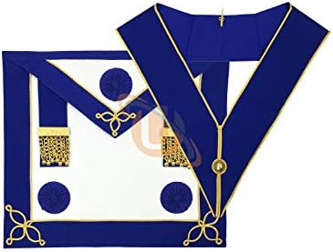 Masonic Церемонијална Облека Занает Провинциски Соблечам Престилка Поставите Сина Розети
