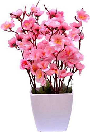 Yash Претпријатија Вештачки Вештачки Флора со Тенџере (Розева боја, 1 Парче)