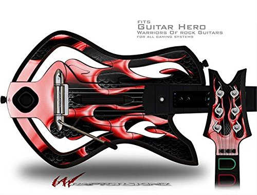 Метал Пламен Црвена Decal Стил на Кожата - одговара Воини На Рок-guitar hero Гитара (ГИТАРА НЕ се ВКЛУЧЕНИ)