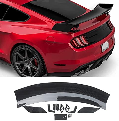 CHIESMA,Заден Спојлер Одговара за 2015-2020 Ford Mustang GT500 Купе CFTP Стил ABS Карбонски Влакна Стил Насликани Заден Спојлер на