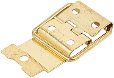 Aexit Кутија Случај Портата Хардвер Ретро Стил Позиционирање Поддршка Шарки Злато на Ѕвонење 37.5 mm x Портата Шарки 16.5 mm 2 парчиња