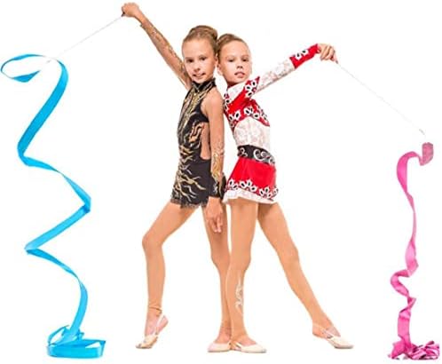 2m Деца Танц Панделки Ритмичка Gymnastic Лента Танцување Streamers на Држиме за Талент Шоуа Уметнички Танцување Twirling