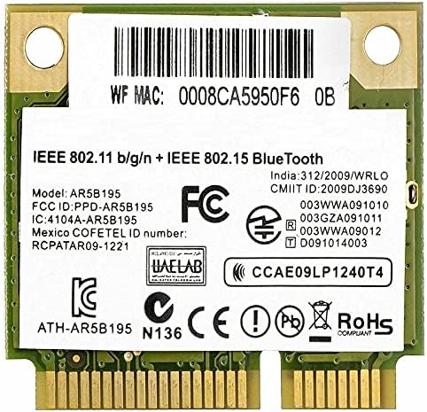 langchen AR5B195 ar9285 WiFi 150Mbps Bluetooth Комбо Половина Мини PCI-e Безжична Картичка Компатибилен Адаптер за Lenovo thinkpad