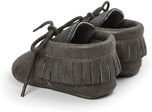 Бебе Момчиња Девојчиња Moccasins Патики Мека Единствена Tassels Prewalker Против Пролизгување Чевли