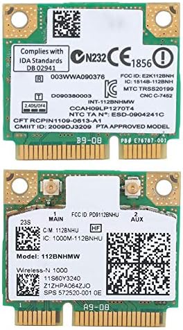 ASHATA Безжична Мрежна Картичка, Мини PCI-E 300Mbps Безжична Мрежна Картичка за Intel LINK1000 N1000 112BNHMW,Безжичната WiFi Картичка