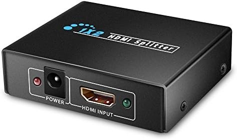 HDMI Splitter, SinoPro Дигитални 1 in 2 Out HDMI Преклопник за Full HD 1080P hd телевизор DVD Плеер Компатибилен Поддршка 3D (за