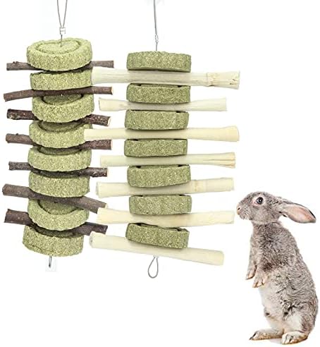 Зајакот Играчки,Bunny Џвакање Играчки за Заби Мелење, Природни Apple Џвакање Стапчиња со Трева Топки се Подобри Миленици на Здравјето