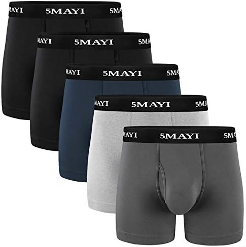 5Mayi машка долна облека Боксер Кратко Памук Редовни Долго Mens Боксер Кратко долна облека за Мажи Пакет S M L XL XXL