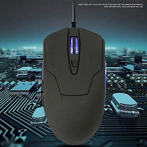 Црна Канцеларијата на Глувчето Поврзаниот USB Компјутерски Глушец Сино Осветлување Глувчето 4 Прилагодливи висока dpi Игри Глувчето