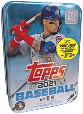 2021 Topps Серија 1 MLB Бејзбол Калај (75 картички/bx, Baez)